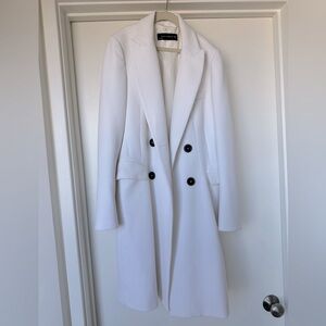 Zara white double breasted coat.